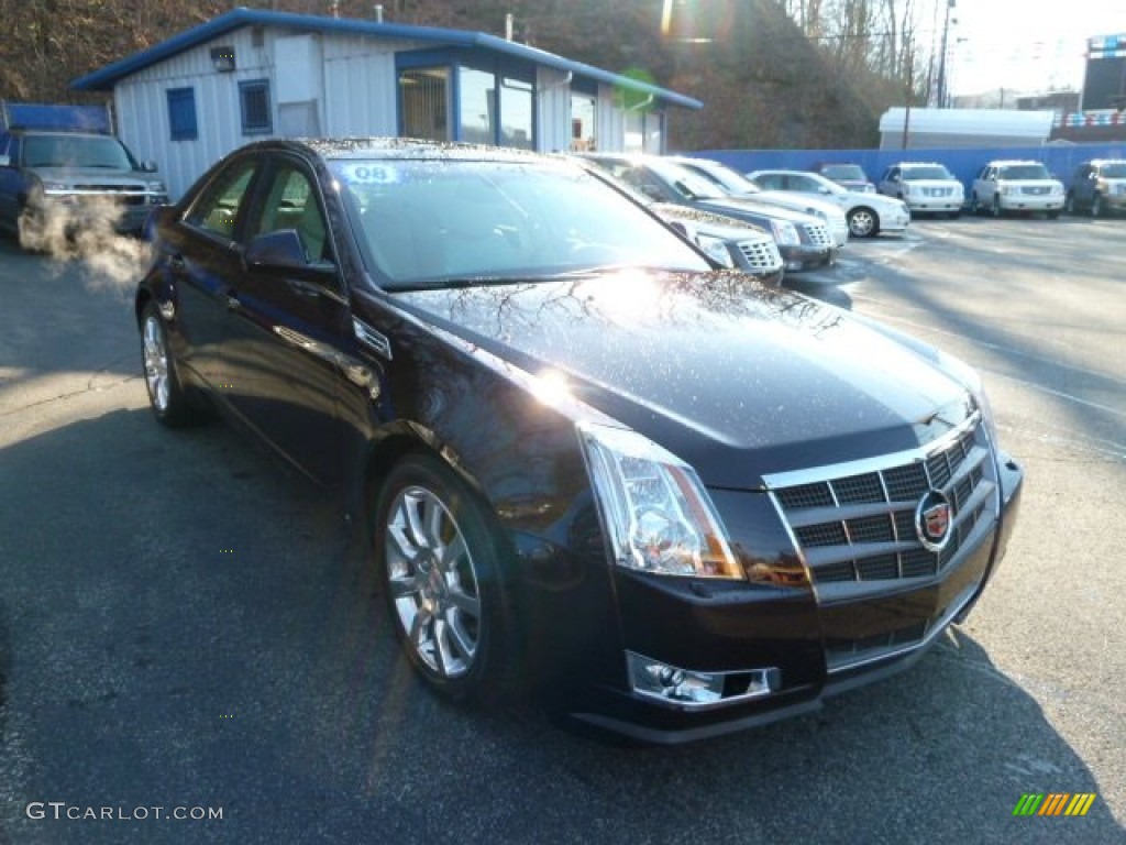 2008 CTS Sedan - Black Cherry / Light Titanium/Ebony photo #6