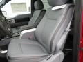 2012 Ford F150 Platinum Steel Gray/Black Leather Interior Front Seat Photo