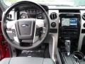 Platinum Steel Gray/Black Leather Dashboard Photo for 2012 Ford F150 #70120953