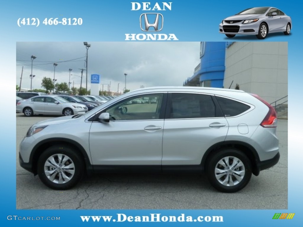 2012 CR-V EX-L 4WD - Alabaster Silver Metallic / Black photo #1