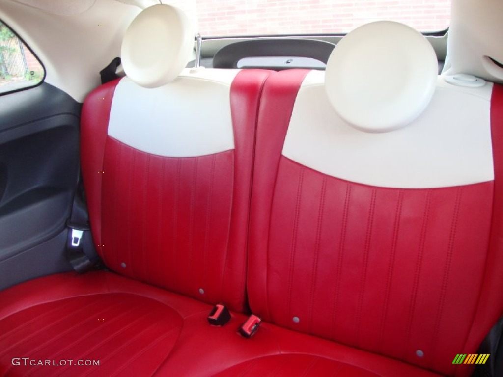2012 Fiat 500 c cabrio Lounge Rear Seat Photo #70123296