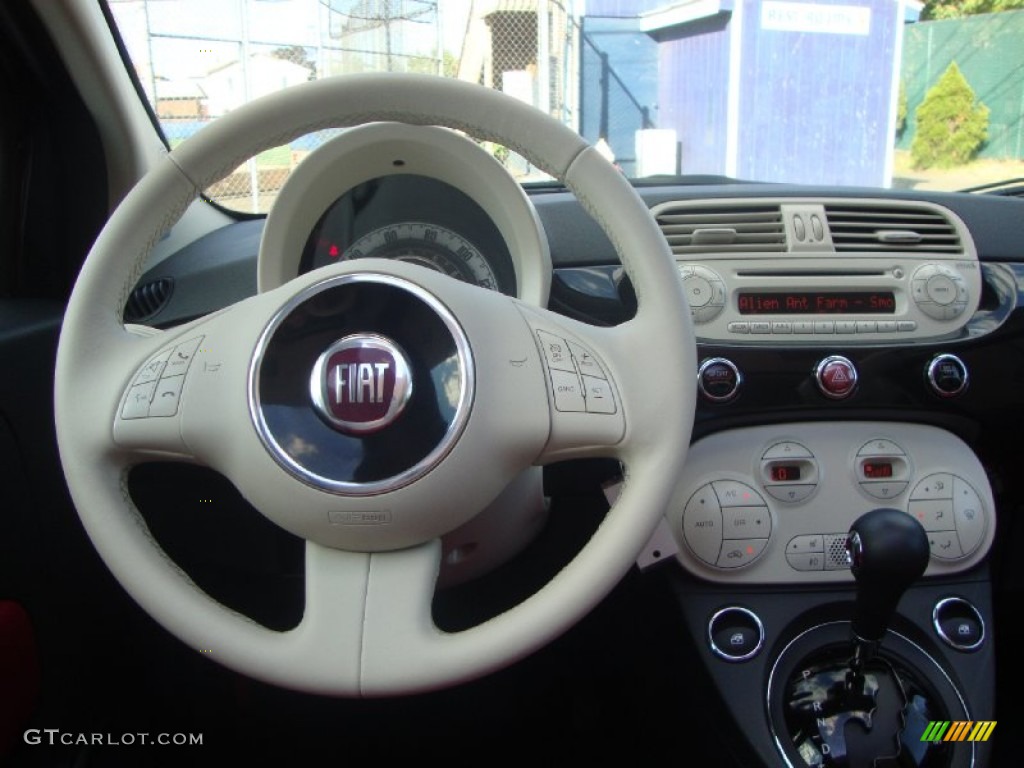 2012 Fiat 500 c cabrio Lounge Pelle Rossa/Avorio (Red/Ivory) Dashboard Photo #70123440