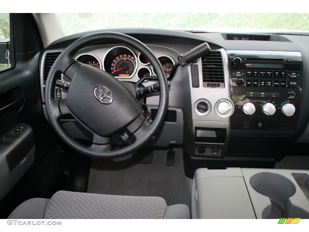 2011 Tundra Double Cab 4x4 - Super White / Graphite Gray photo #10