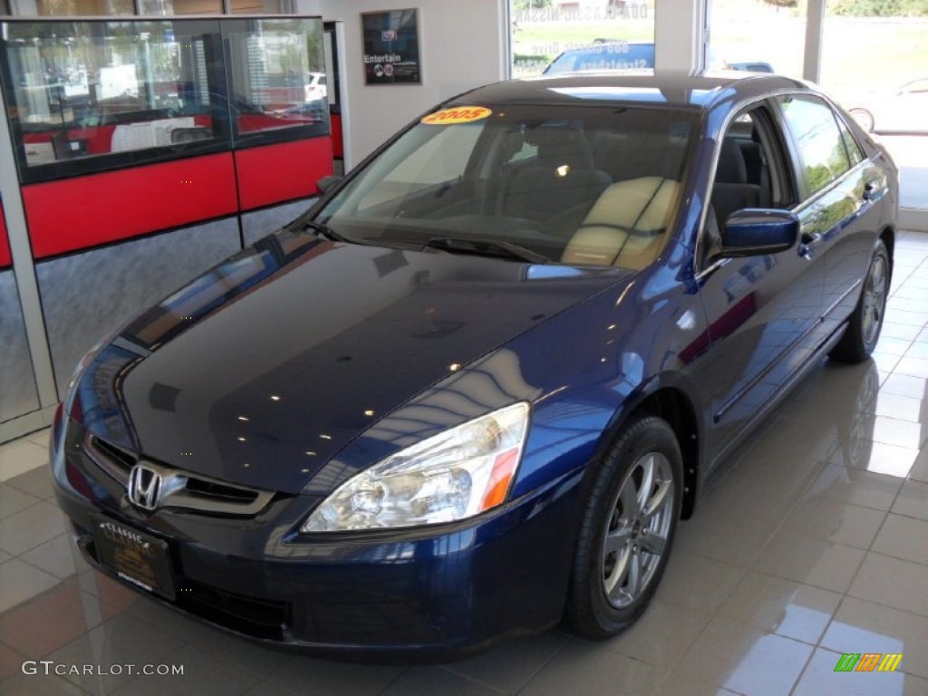 2005 Accord LX V6 Sedan - Eternal Blue Pearl / Black photo #1