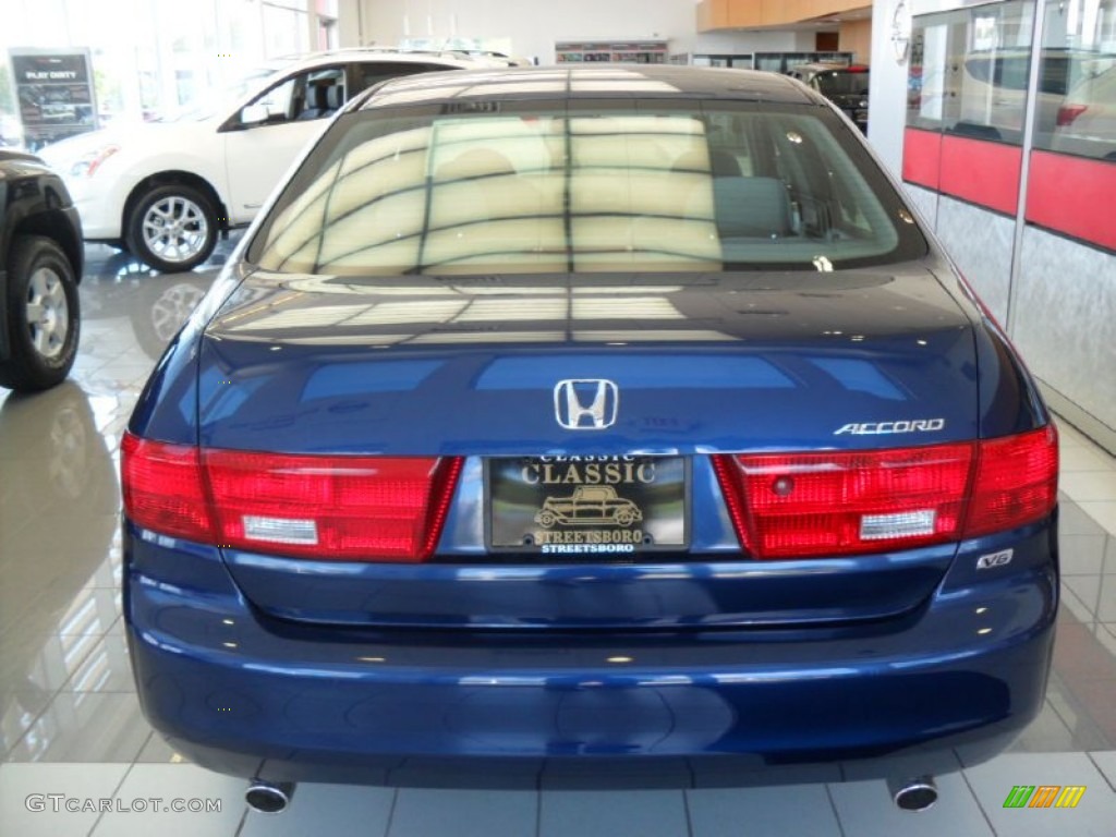 2005 Accord LX V6 Sedan - Eternal Blue Pearl / Black photo #4