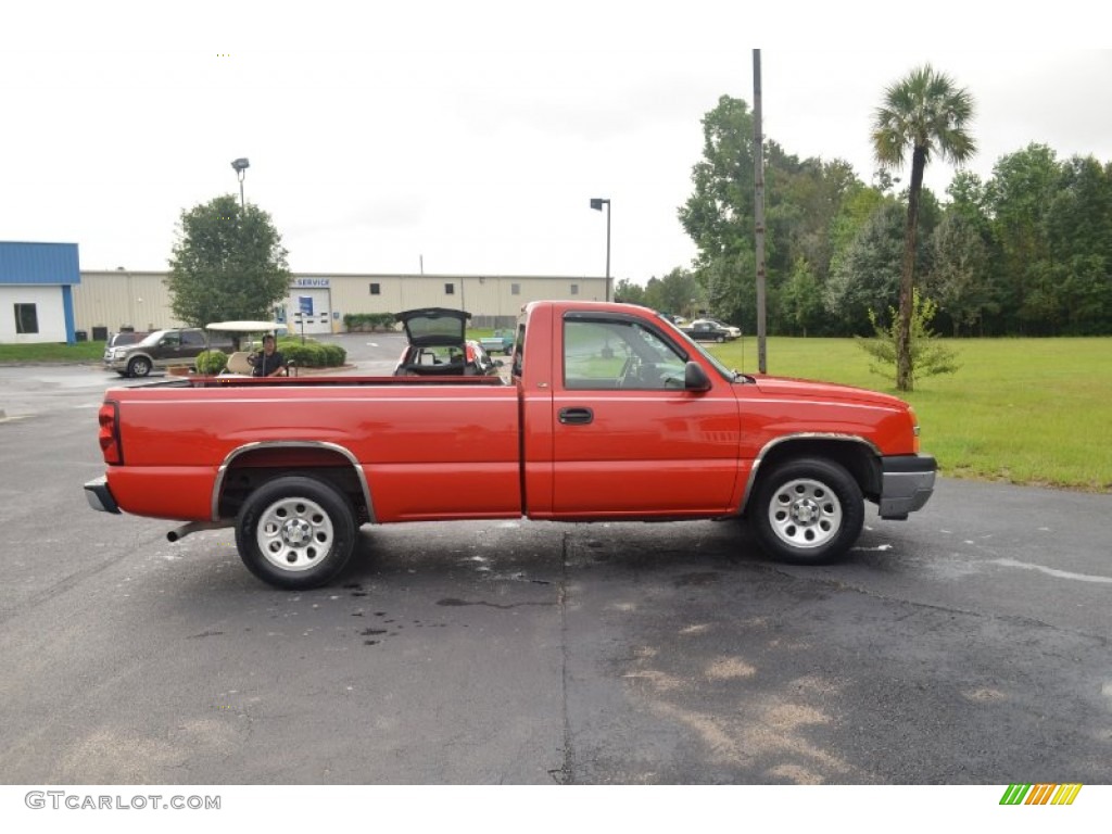 2005 Silverado 1500 Regular Cab - Victory Red / Dark Charcoal photo #4