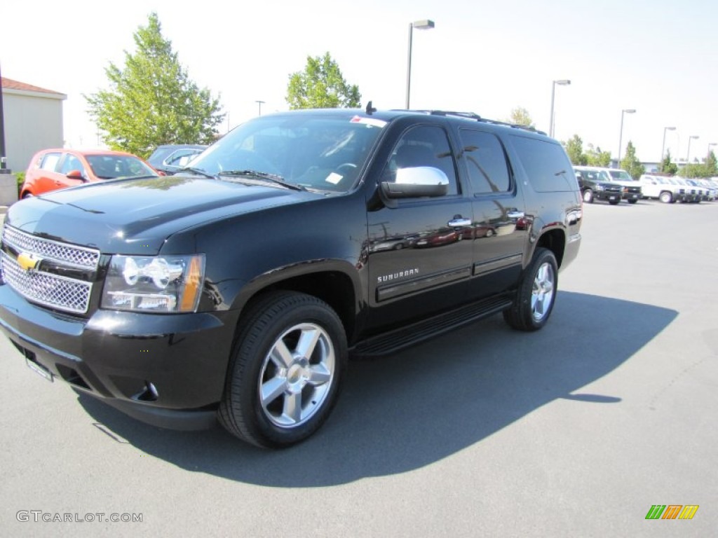 2012 Suburban LT 4x4 - Black / Ebony photo #1