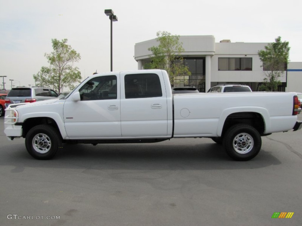 2005 Sierra 3500 SLT Crew Cab 4x4 - Summit White / Neutral photo #2