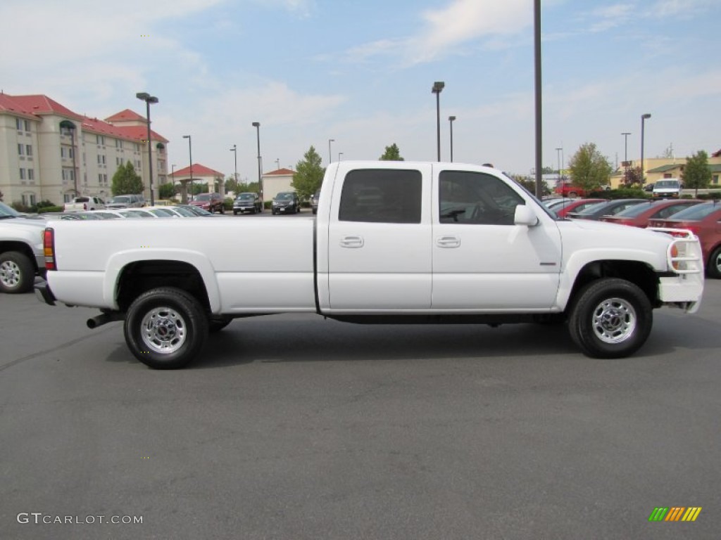 2005 Sierra 3500 SLT Crew Cab 4x4 - Summit White / Neutral photo #7