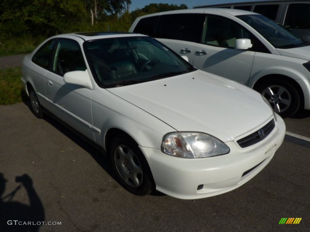 2000 Civic EX Coupe - Taffeta White / Gray photo #1