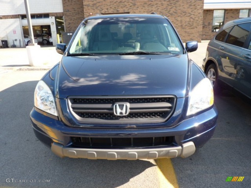 2004 Pilot EX-L 4WD - Midnight Blue Metallic / Gray photo #2