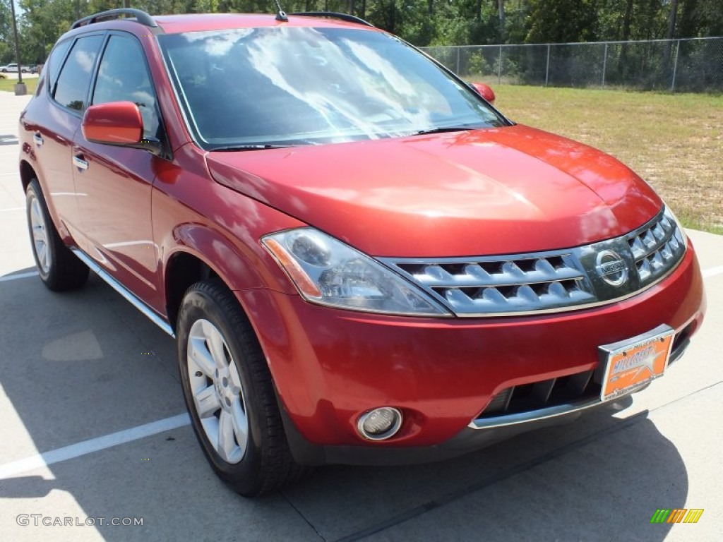 2007 Murano SL - Sunset Red Pearl Metallic / Charcoal photo #1