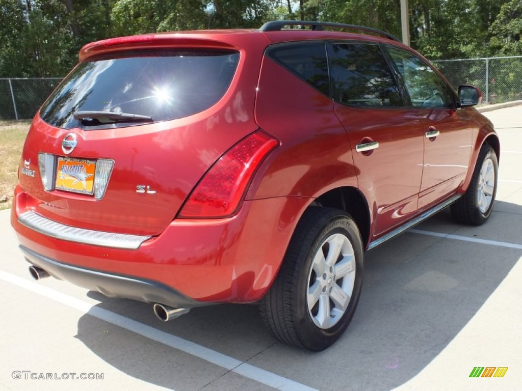 2007 Murano SL - Sunset Red Pearl Metallic / Charcoal photo #5