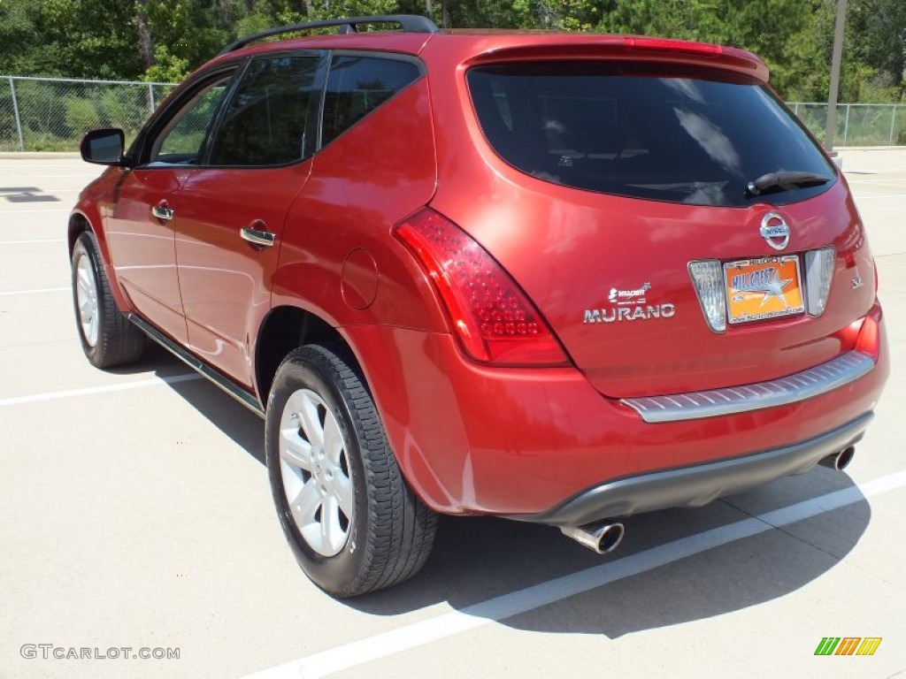 2007 Murano SL - Sunset Red Pearl Metallic / Charcoal photo #7