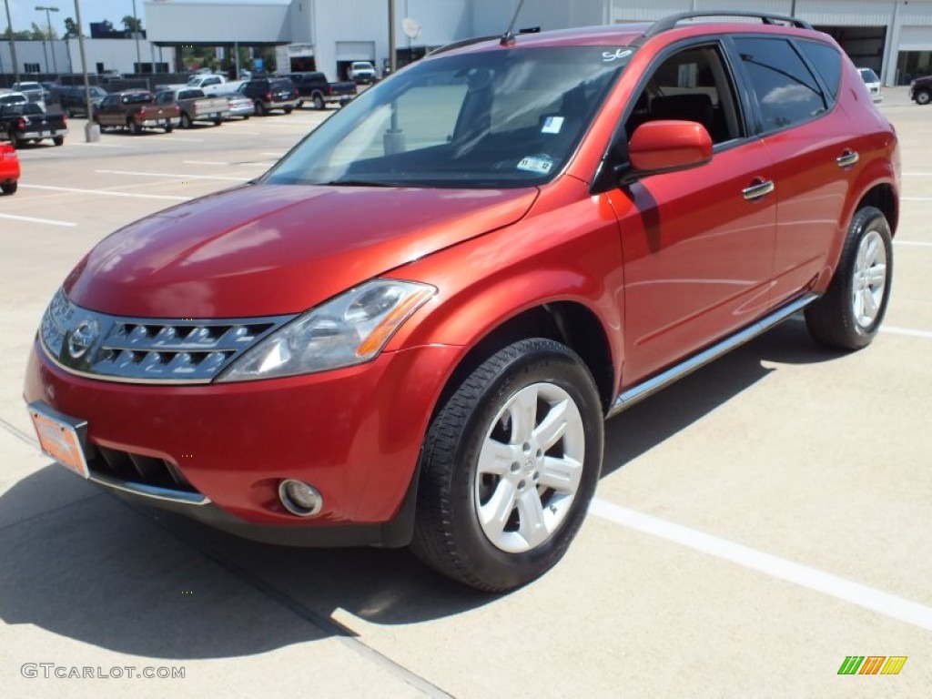 2007 Murano SL - Sunset Red Pearl Metallic / Charcoal photo #9