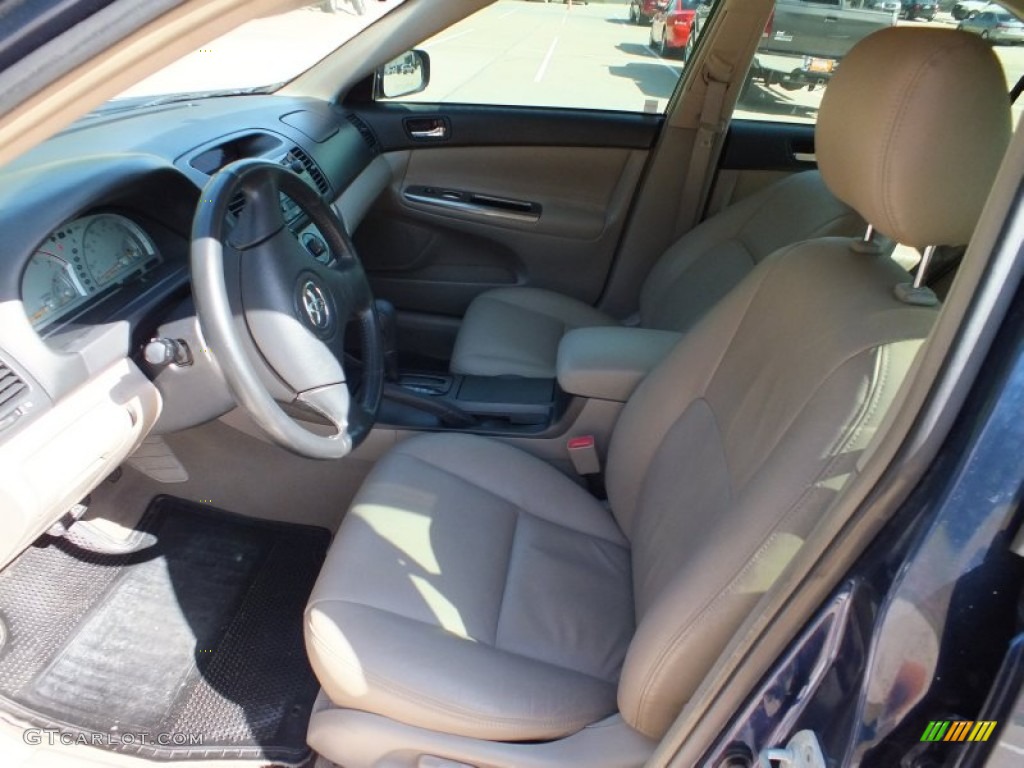2002 Camry SE V6 - Stratosphere Mica / Taupe photo #3