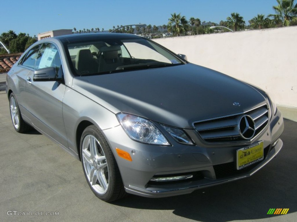 2013 E 350 Coupe - Palladium Silver Metallic / Almond/Mocha photo #1