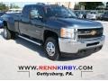 Blue Granite Metallic 2013 Chevrolet Silverado 3500HD LT Crew Cab 4x4 Dually