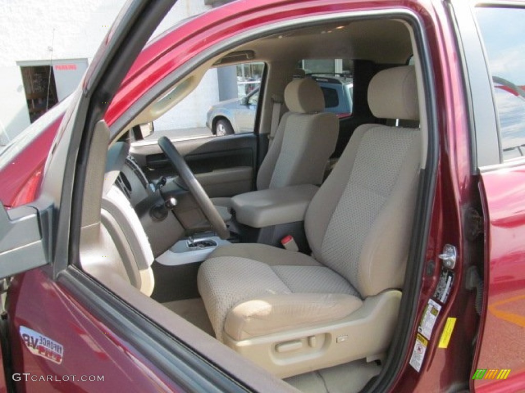 2008 Tundra SR5 TRD Double Cab 4x4 - Salsa Red Pearl / Beige photo #11