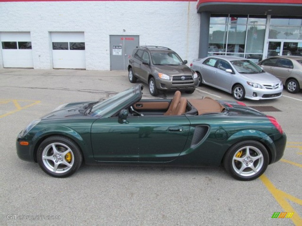 2002 MR2 Spyder Roadster - Electric Green / Tan photo #3