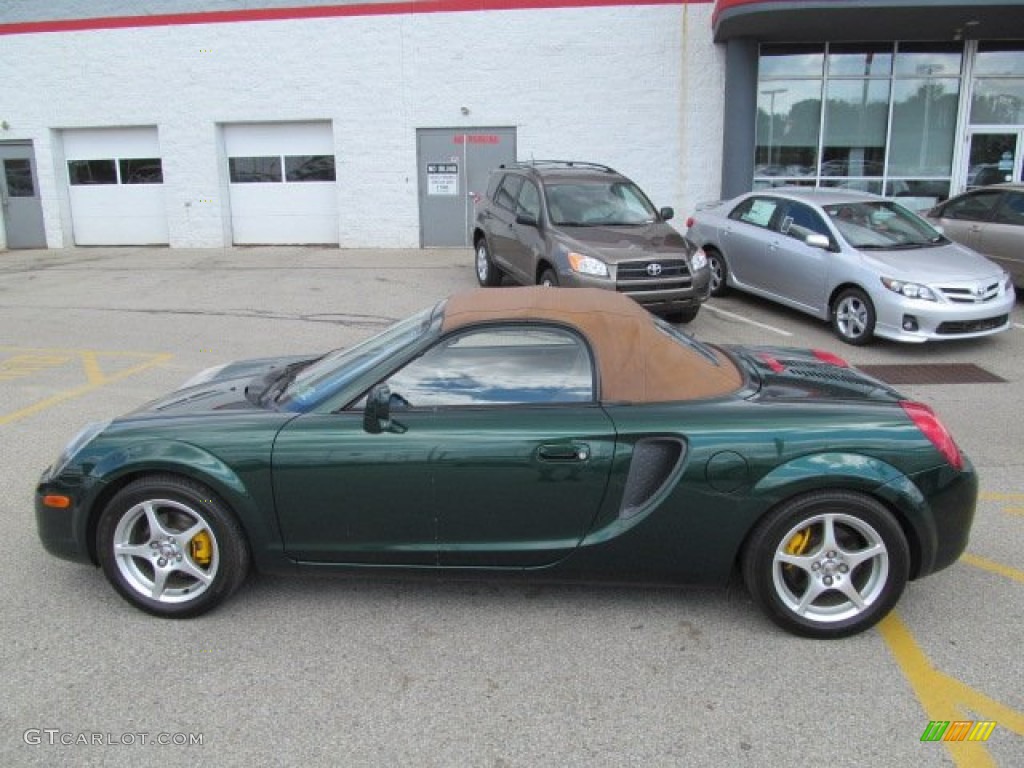 2002 MR2 Spyder Roadster - Electric Green / Tan photo #4