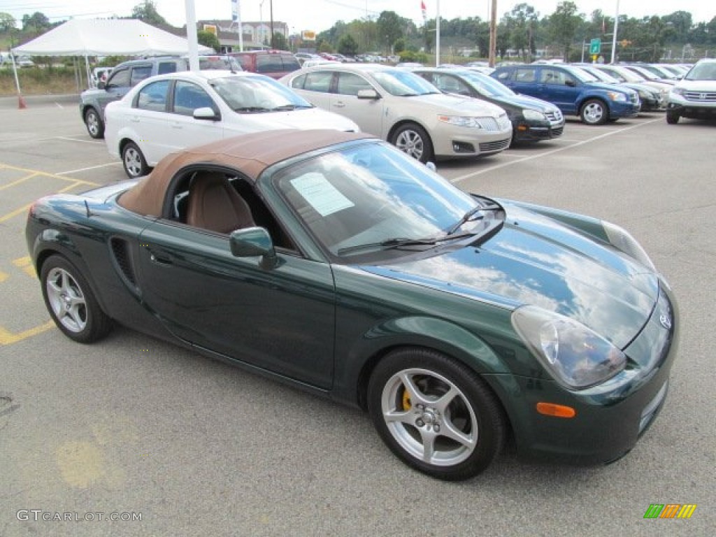 2002 MR2 Spyder Roadster - Electric Green / Tan photo #6
