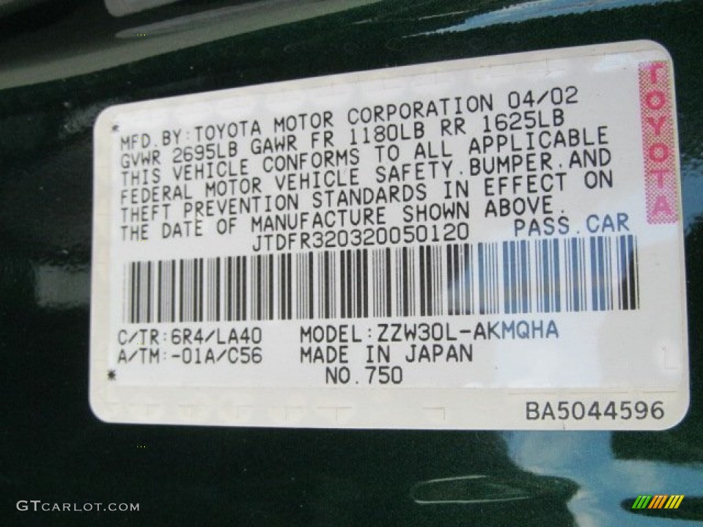 2002 MR2 Spyder Roadster - Electric Green / Tan photo #19