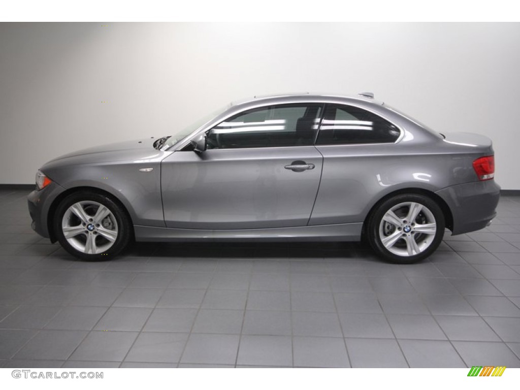 2012 1 Series 128i Coupe - Space Grey Metallic / Black photo #2