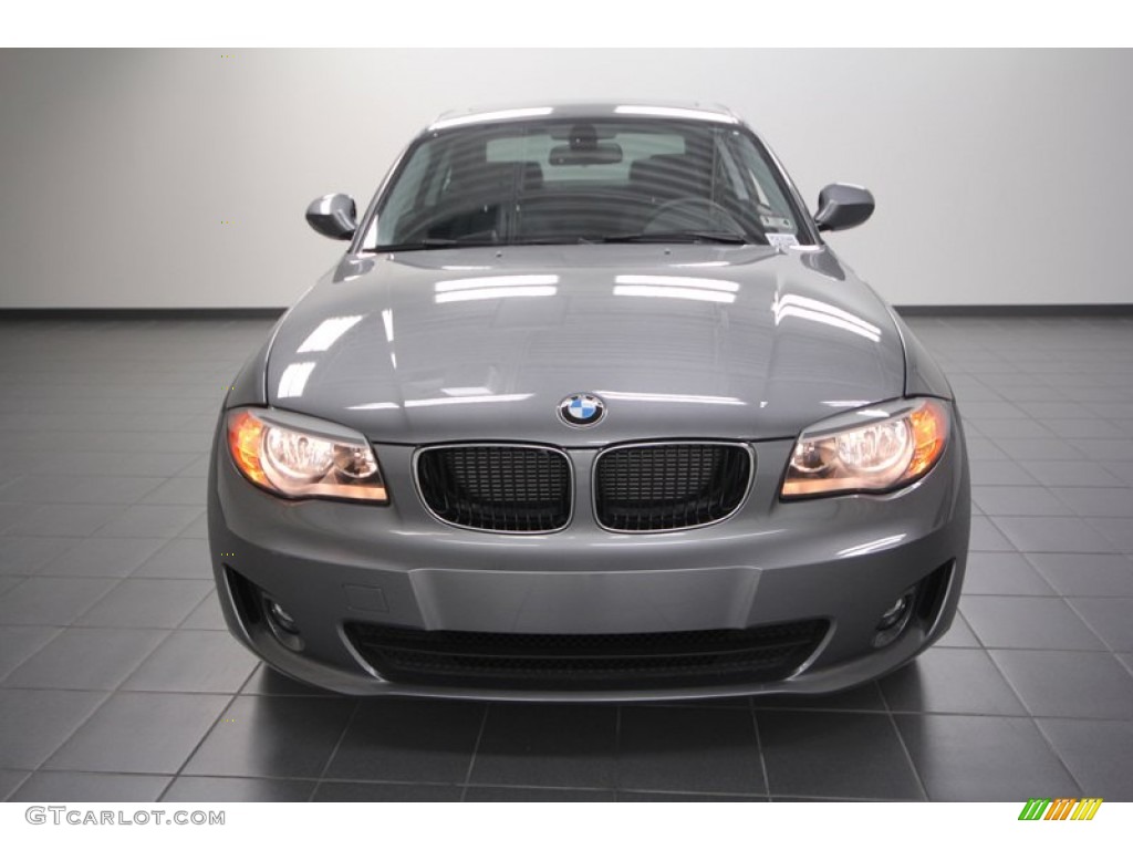 2012 1 Series 128i Coupe - Space Grey Metallic / Black photo #6