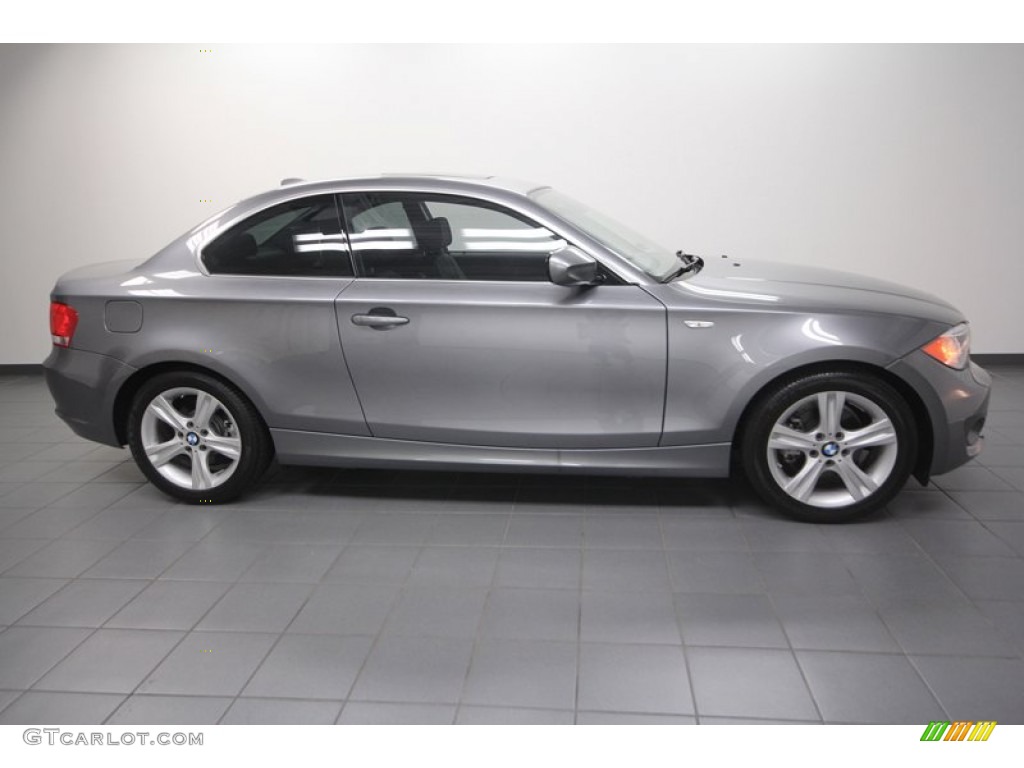 2012 1 Series 128i Coupe - Space Grey Metallic / Black photo #7