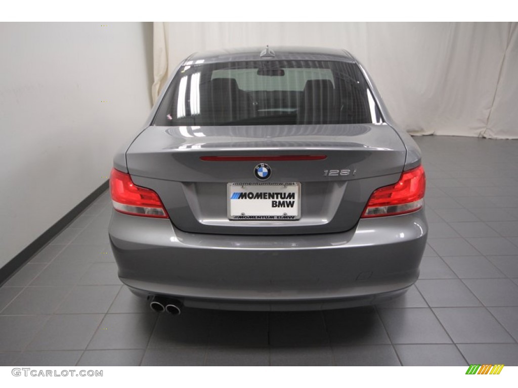 2012 1 Series 128i Coupe - Space Grey Metallic / Black photo #11