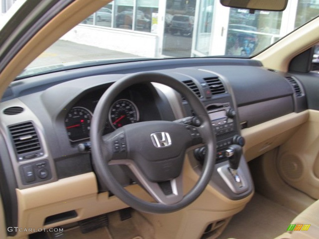 2008 CR-V EX 4WD - Green Tea Metallic / Ivory photo #12