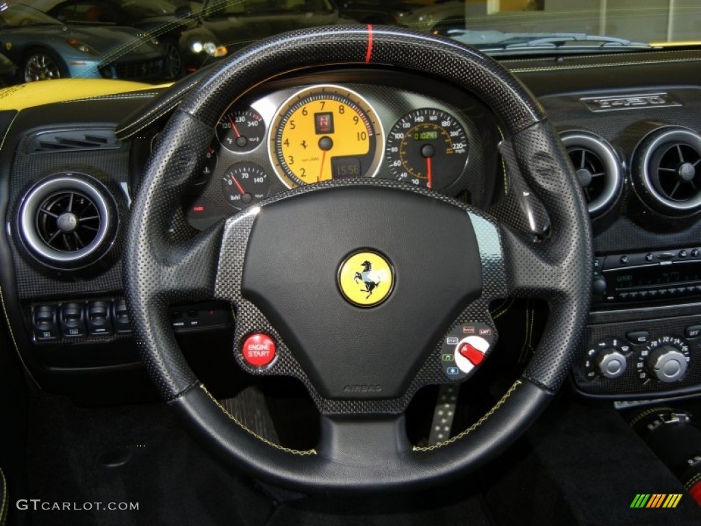 2005 Ferrari F430 Coupe F1 Nero Steering Wheel Photo #70142789