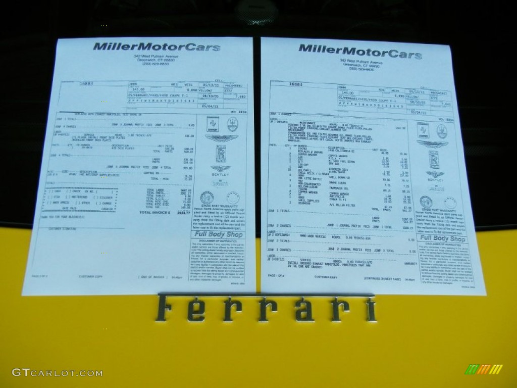 2005 F430 Coupe F1 - Yellow / Nero photo #40