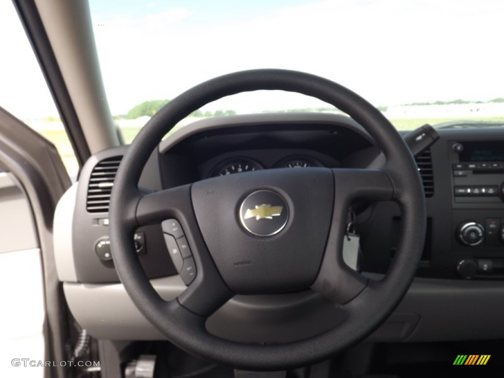 2013 Silverado 1500 Work Truck Regular Cab 4x4 - Graystone Metallic / Dark Titanium photo #9