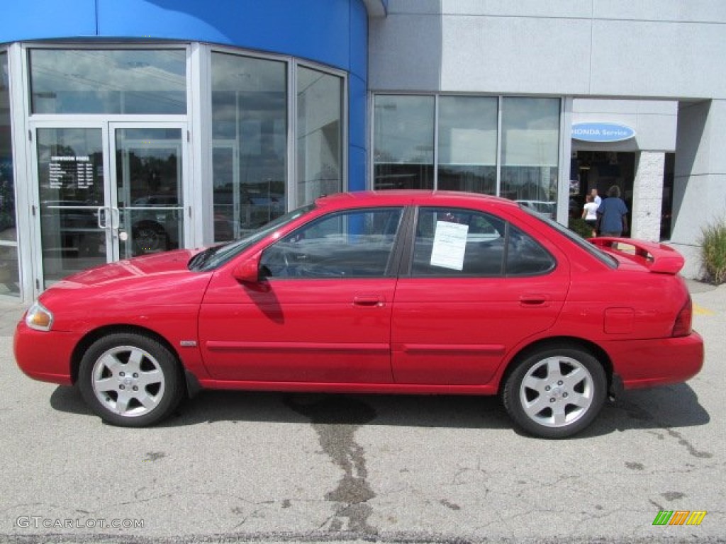 2005 Sentra 1.8 S Special Edition - Code Red / Charcoal photo #3