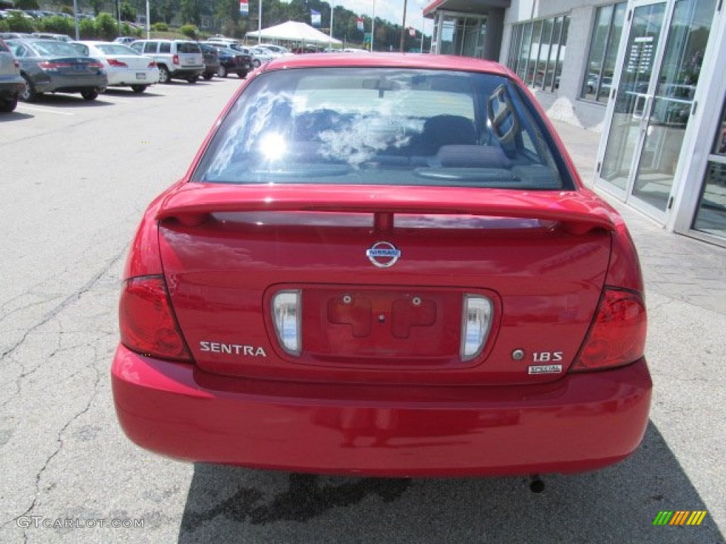 2005 Sentra 1.8 S Special Edition - Code Red / Charcoal photo #6