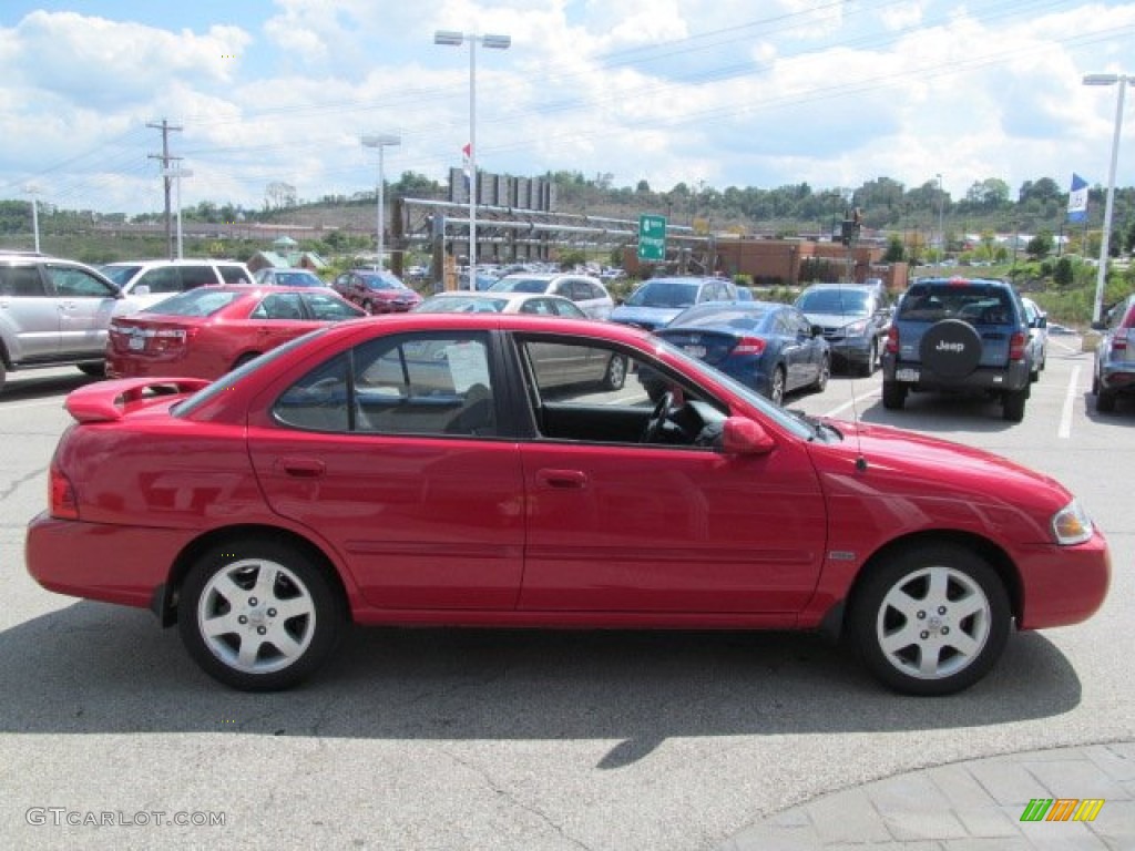 2005 Sentra 1.8 S Special Edition - Code Red / Charcoal photo #8
