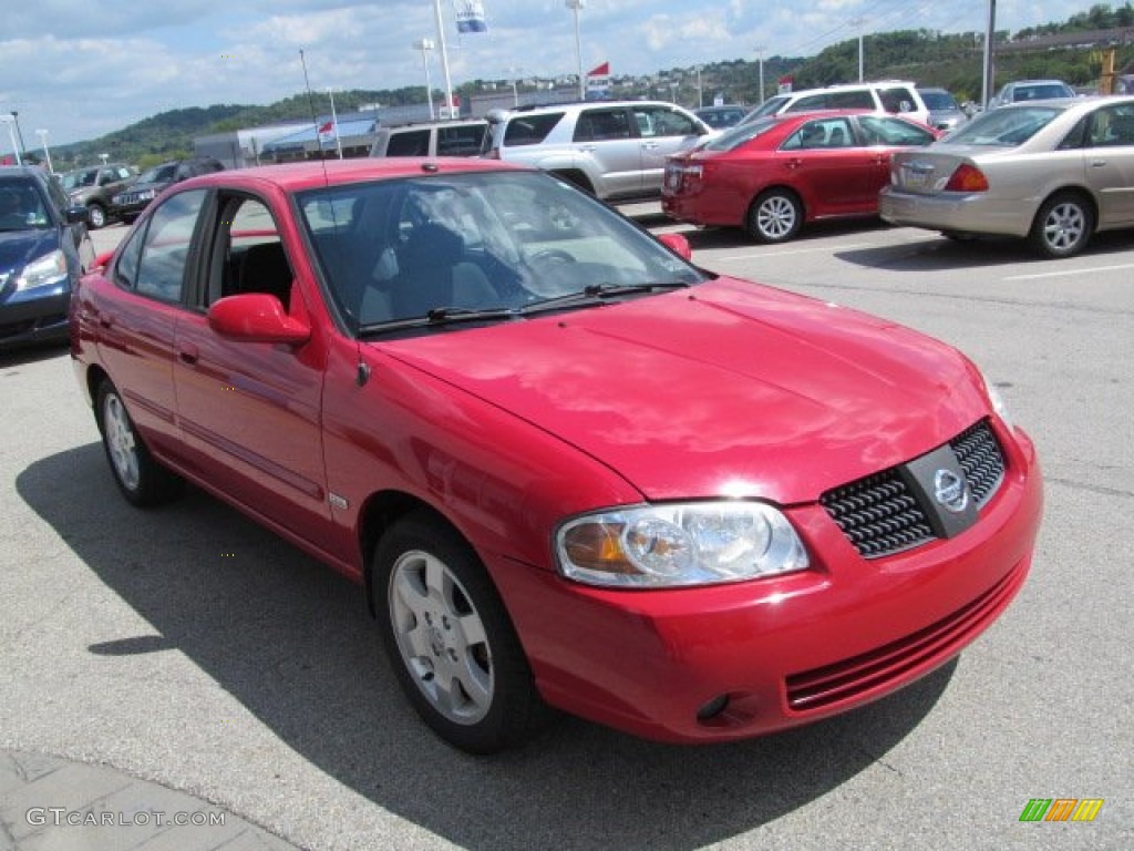 2005 Sentra 1.8 S Special Edition - Code Red / Charcoal photo #9