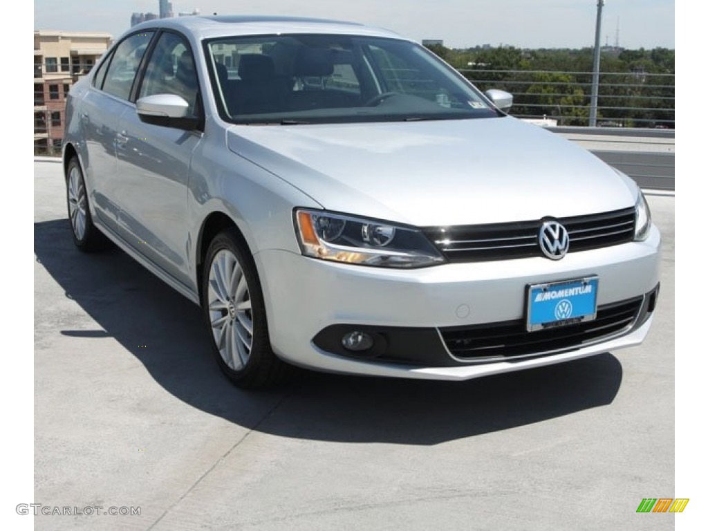 2013 Jetta SEL Sedan - Reflex Silver Metallic / Titan Black photo #1