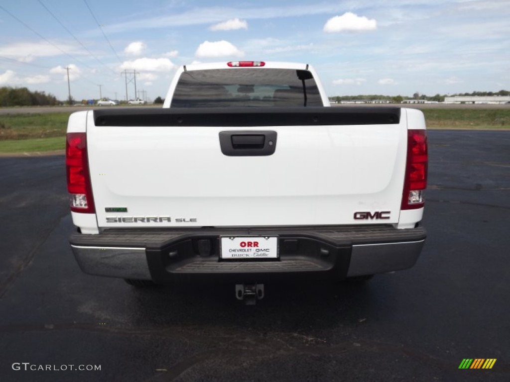 2012 Sierra 1500 SLE Extended Cab - Summit White / Very Dark Cashmere/Light Cashmere photo #6