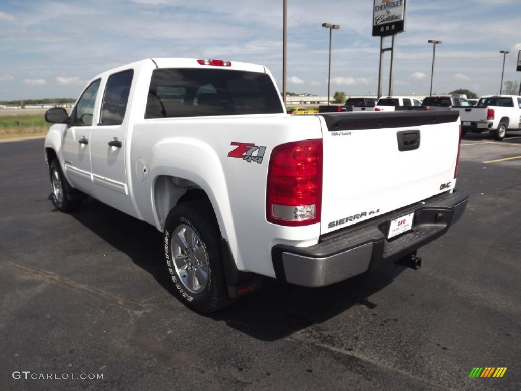 2012 Sierra 1500 SLE Crew Cab 4x4 - Summit White / Very Dark Cashmere/Light Cashmere photo #7