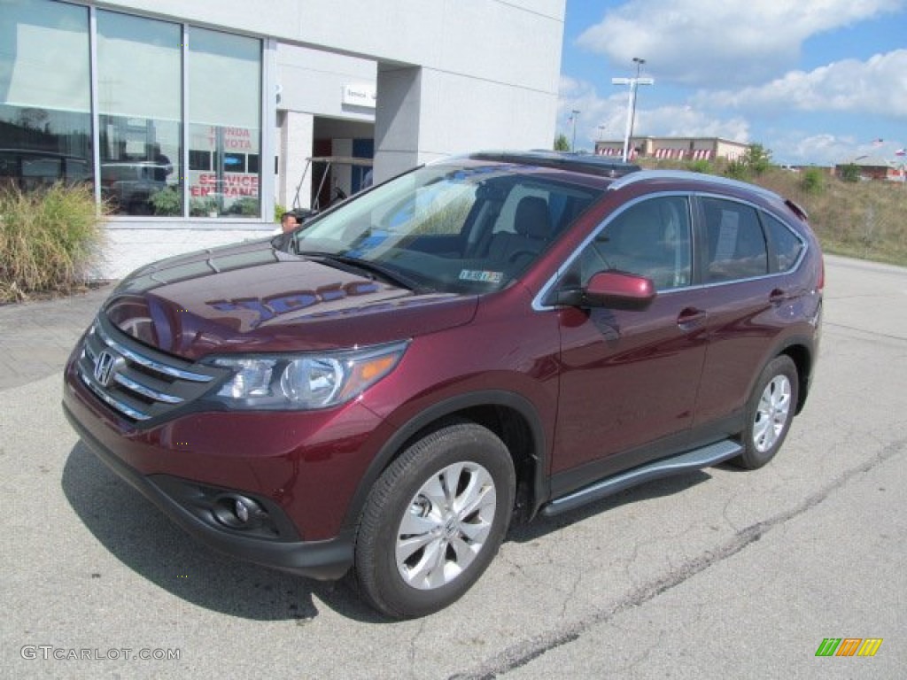 2012 CR-V EX-L 4WD - Basque Red Pearl II / Gray photo #2