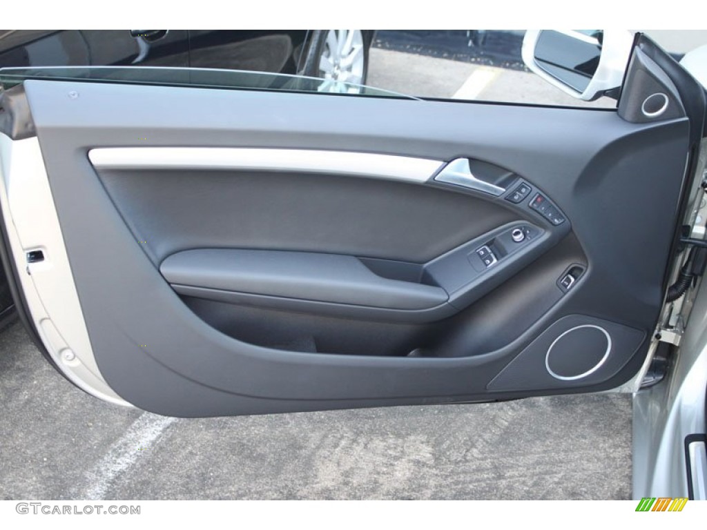 2013 Audi A5 2.0T quattro Coupe Black Door Panel Photo #70144768