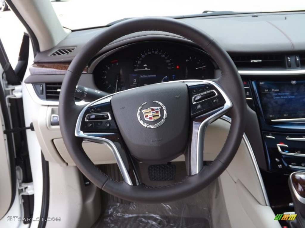 2013 Cadillac XTS Luxury FWD Shale/Cocoa Steering Wheel Photo #70146713