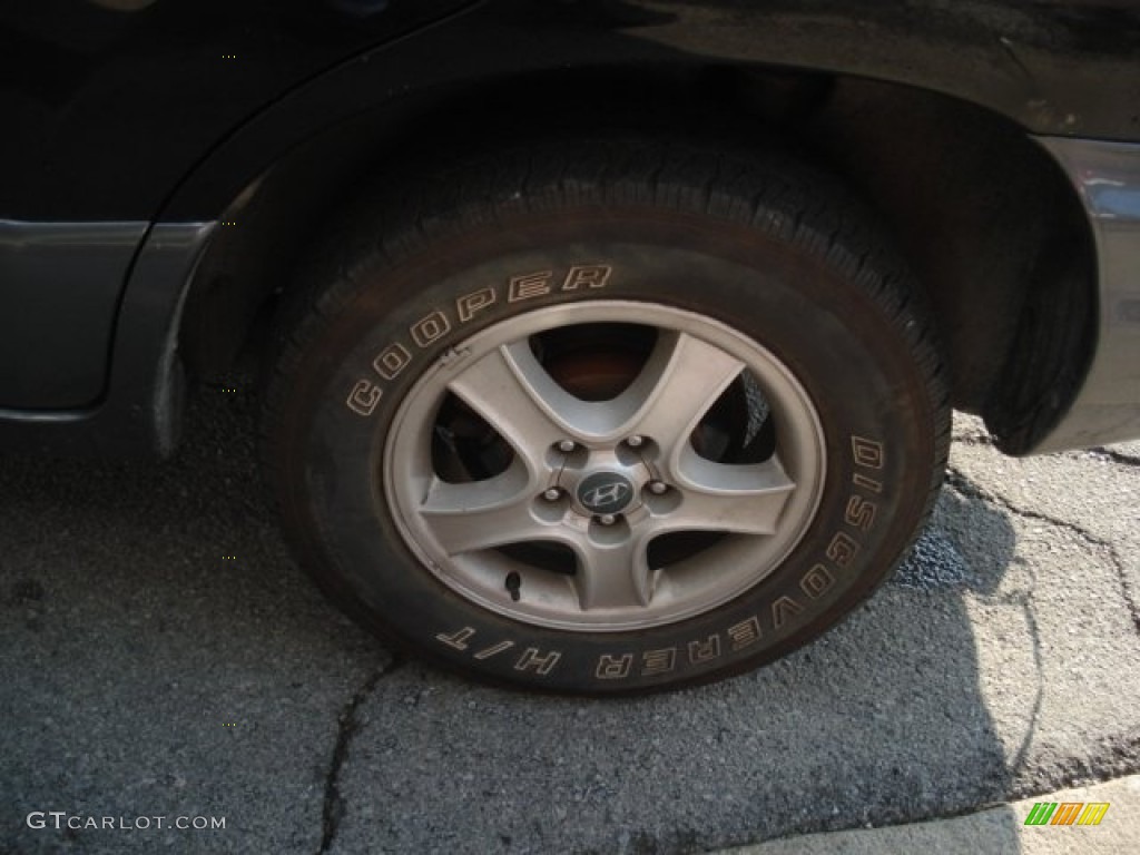 2003 Santa Fe GLS - Black Obsidian / Gray photo #23