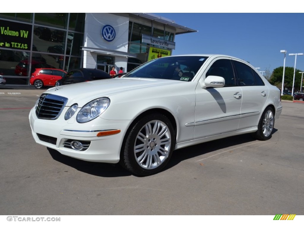 2008 E 550 Sedan - Arctic White / Sahara Beige/Black photo #1