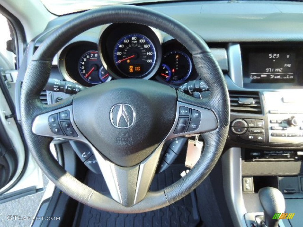 2010 Acura RDX SH-AWD Ebony Steering Wheel Photo #70148873