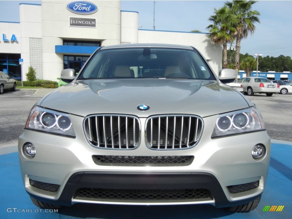 2011 X3 xDrive 28i - Mineral Silver Metallic / Oyster Nevada Leather photo #8