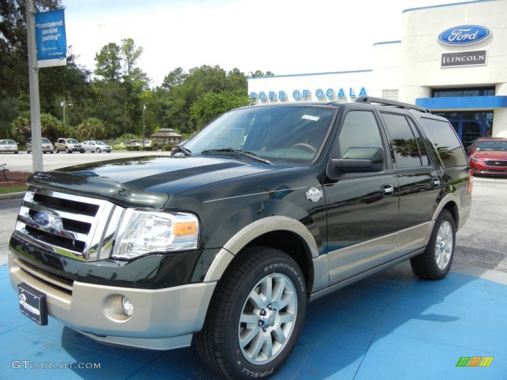 2012 Expedition King Ranch - Green Gem Metallic / Chaparral photo #1
